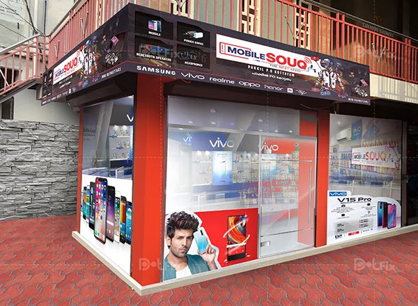 Mobile Souq shop exterior branding by DotFix Technologies