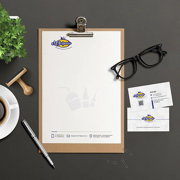 MS Agencies stationery design by DotFix Technologies