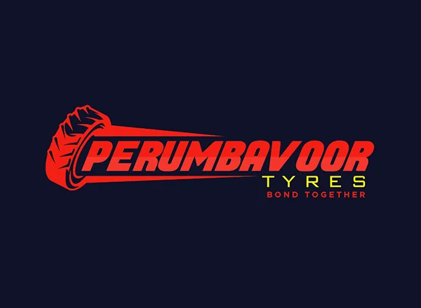 Perumbavoor Tyres logo design by DotFix Technologies