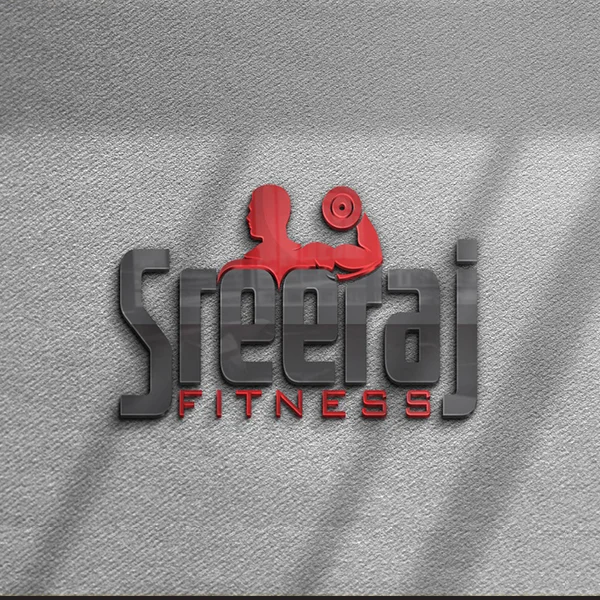 Sreeraj Fitness logo design by DotFix Technologies