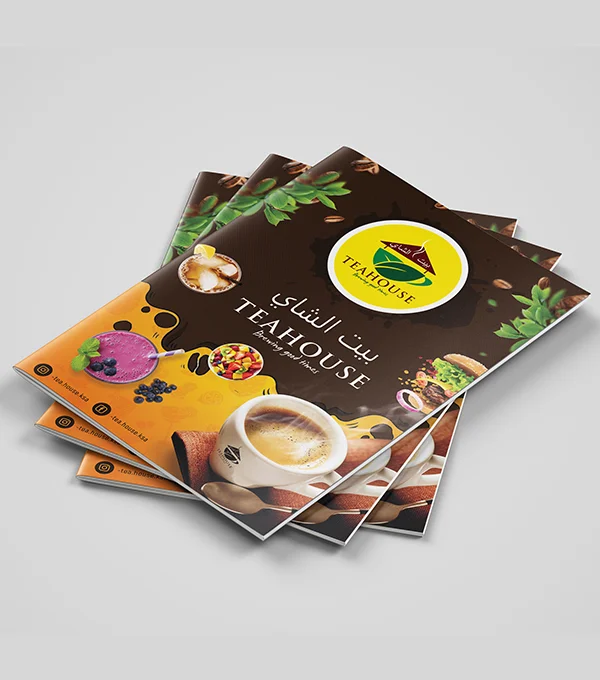Tea House KSA menu design by DotFix Technologies